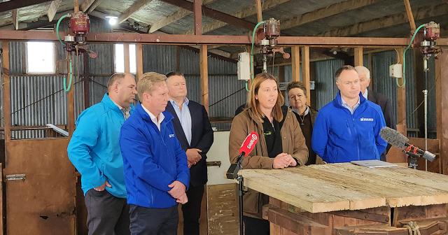 Image of Kate A talking to media