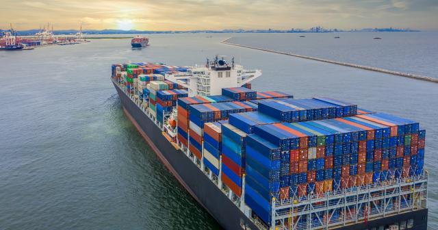 image of trade ship on US waters