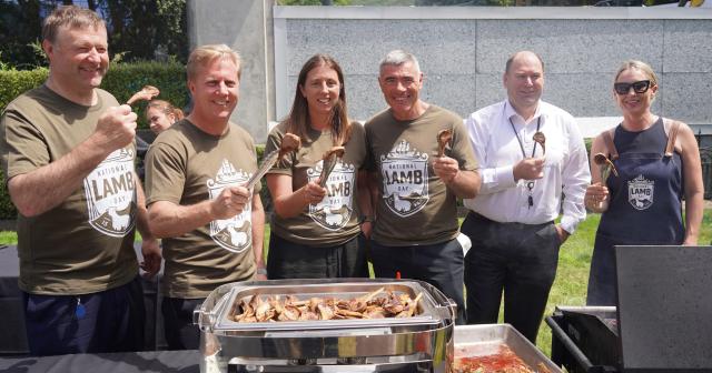 image of Kate Acland and MPs at National Lamb Day bbq