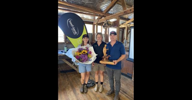 image of award winners with B+LNZ staff member