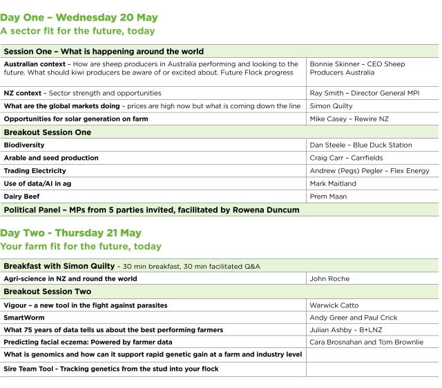 Out the Gate full programme agenda