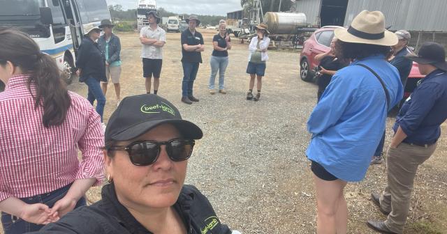 Image of B+LNZ staff member taking selfie at field day