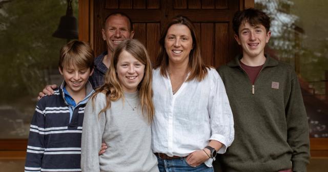 image of Kate Acland and her family