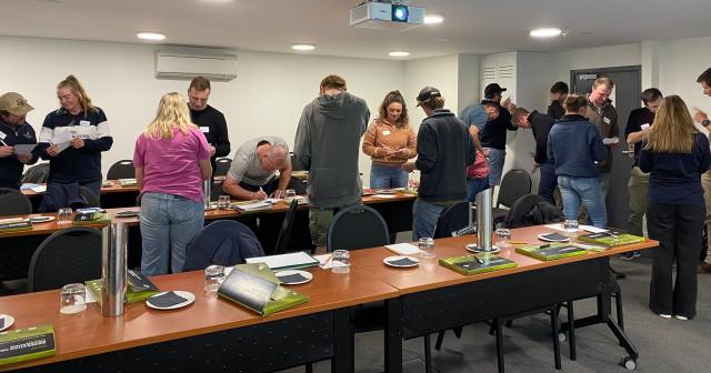 attendees at workshop doing activity