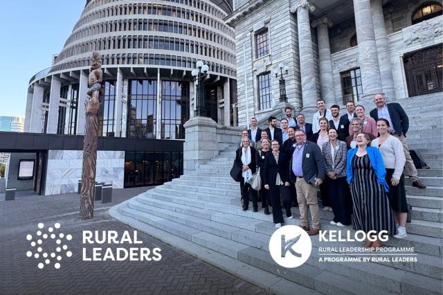 Rural leaders Kello promo shot showing people at Parliament
