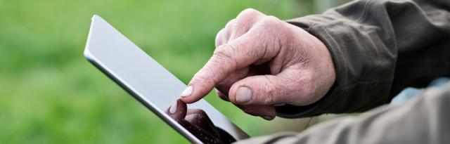 farmer using tablet farmer using tablet