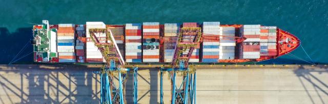 Image of ships and containers
