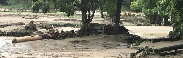 flood damage flood damaged pasture