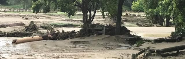 flood damaged pasture