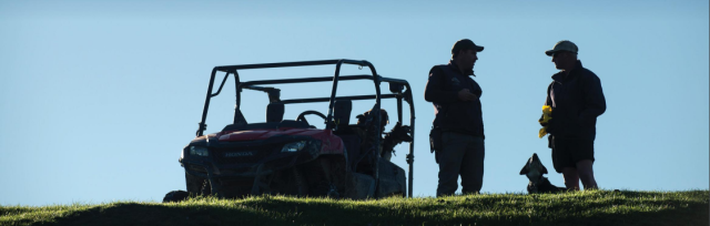 image of farmers and ute