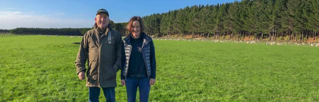 Rich and Suzie on farm